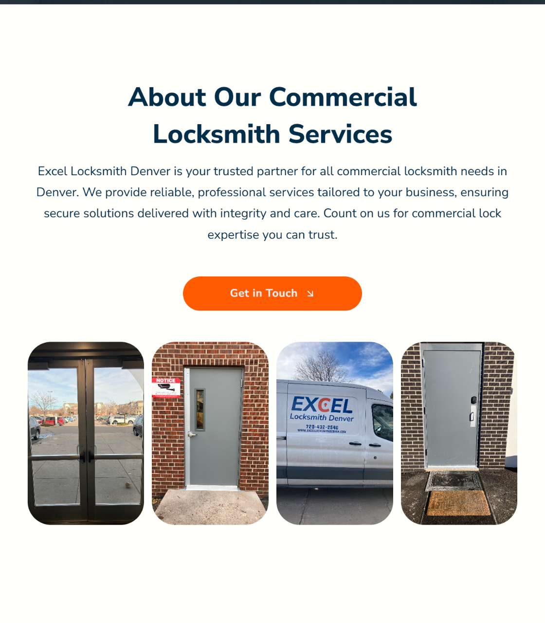צילום מסך מאתר Excel Locksmith Denver