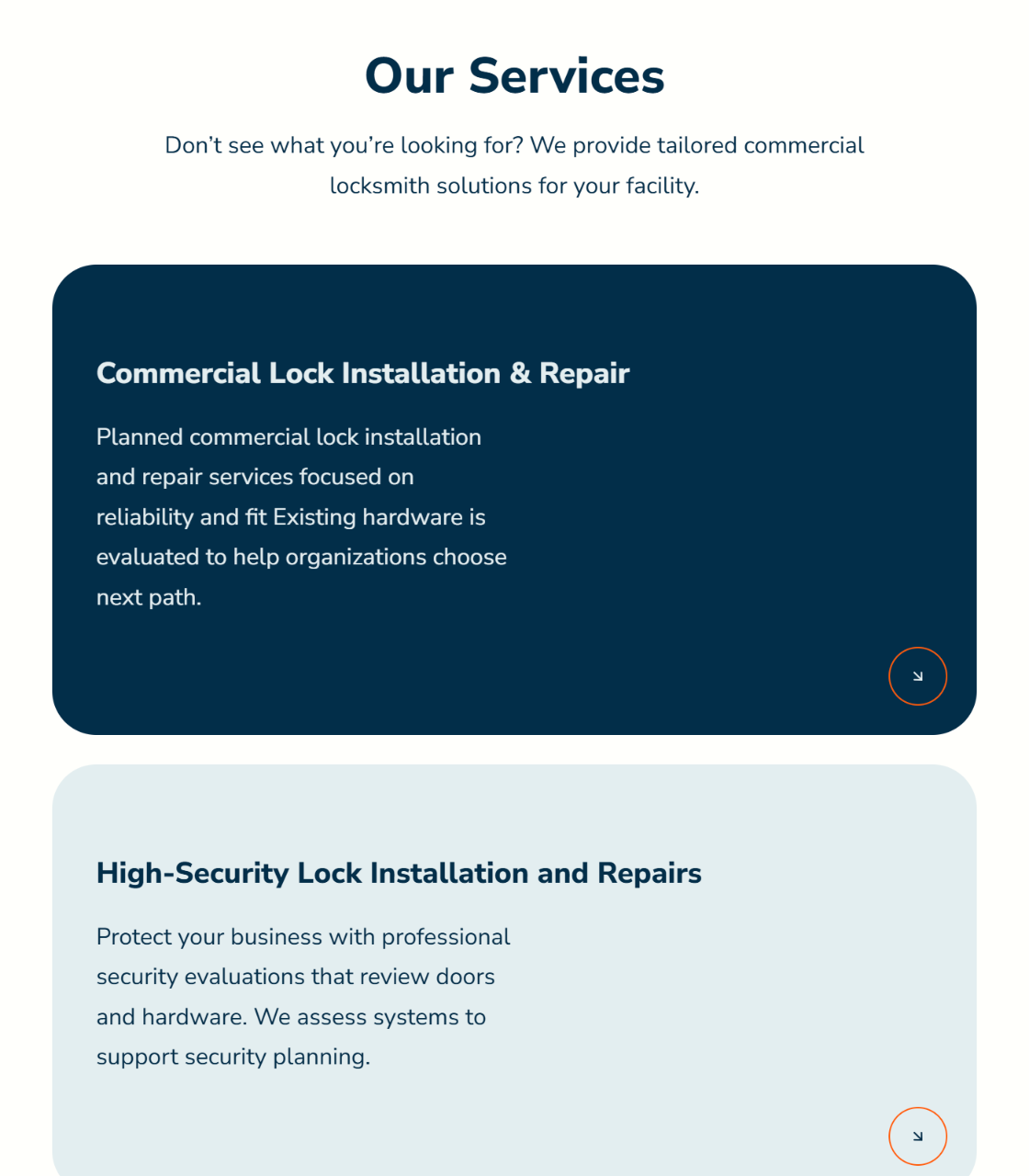 צילום מסך מאתר Excel Locksmith Denver