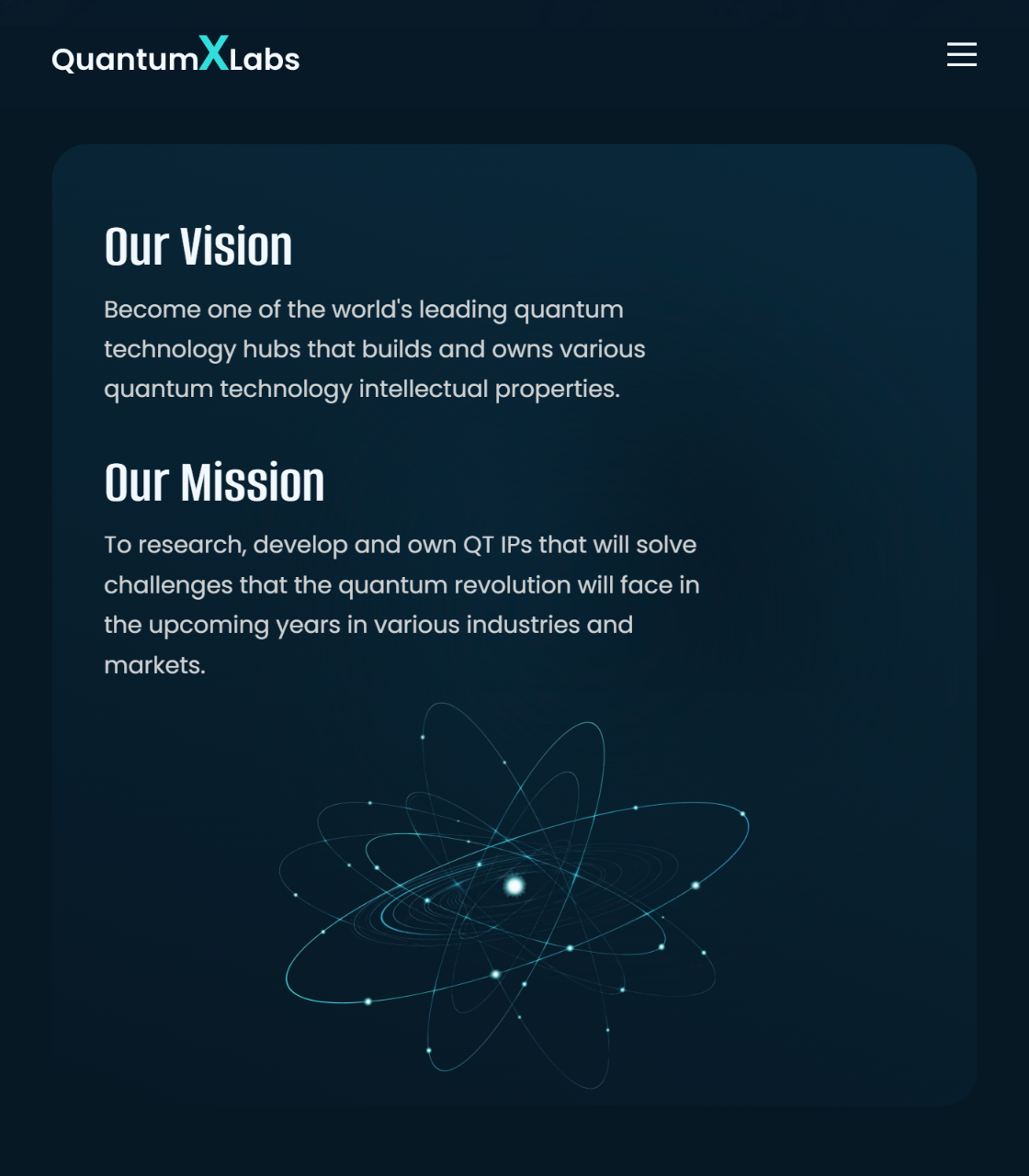 צילום מסך מאתר Quantum X Labs