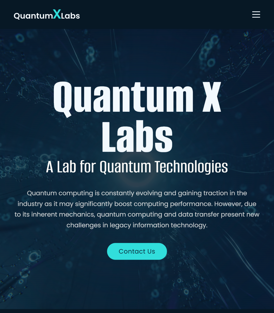 צילום מסך מאתר Quantum X Labs